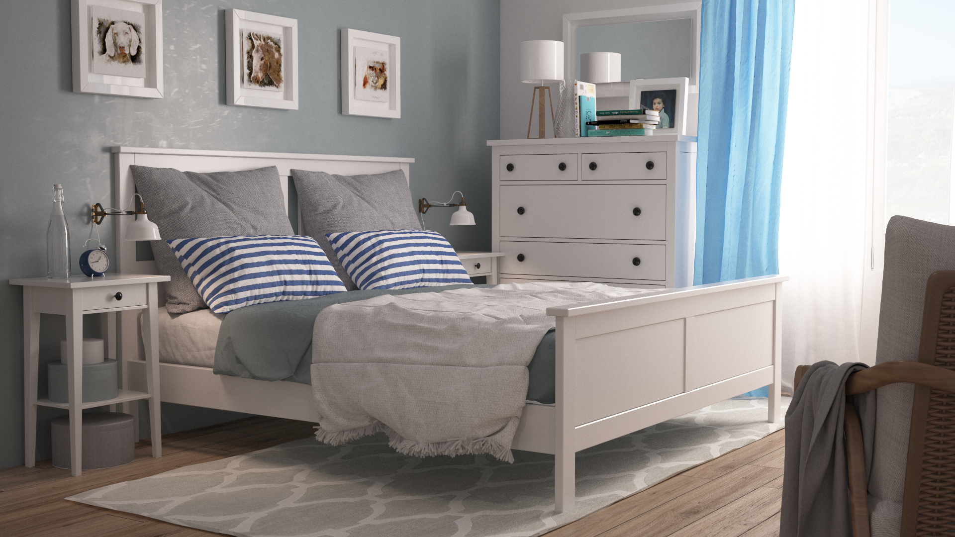AMSCENES scene — blue bedroom
