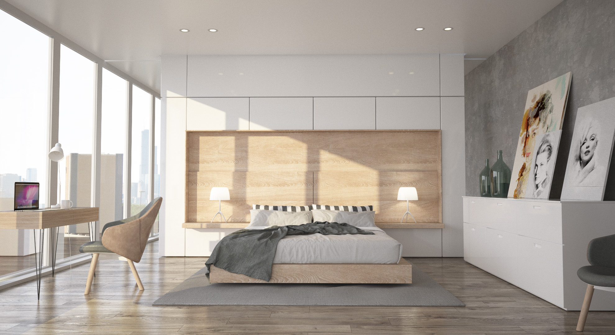 AMSCENES scene — clean bedroom