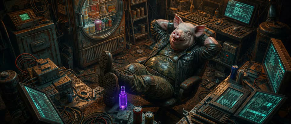 SteamPig — AI spec film still